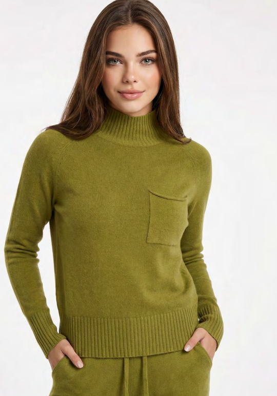 MAGLIA DOLCEVITA CON TASCA FONDO
